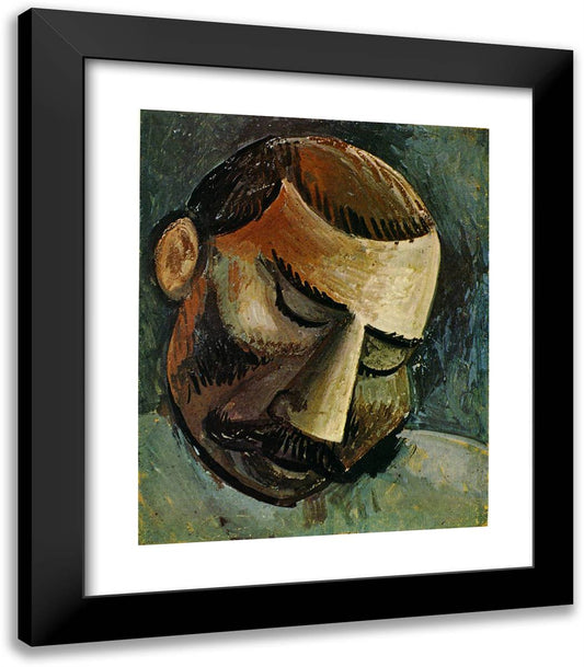 Head of a Man 20x23 Black Modern Wood Framed Art Print Poster by Picasso, Pablo