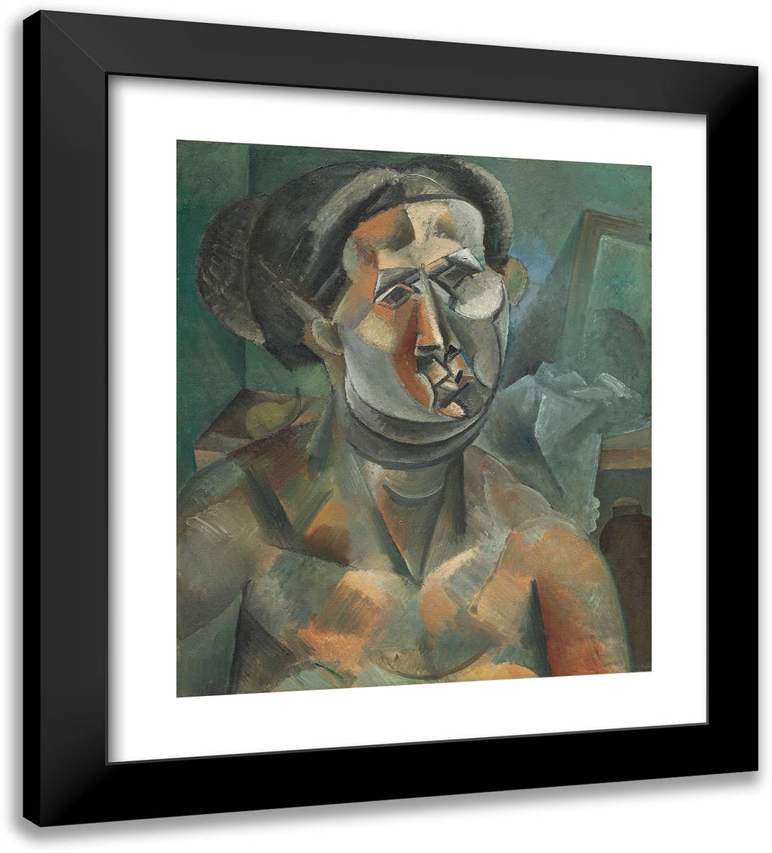 Head of a Woman_3 20x22 Black Modern Wood Framed Art Print Poster by Picasso, Pablo