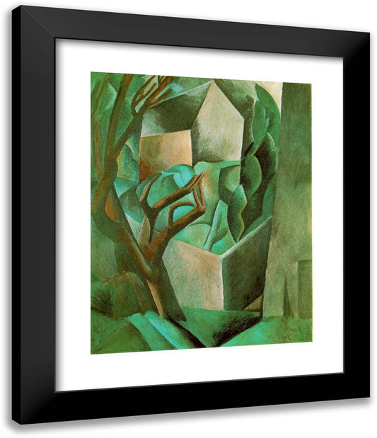 House in the Garden 20x24 Black Modern Wood Framed Art Print Poster by Picasso, Pablo