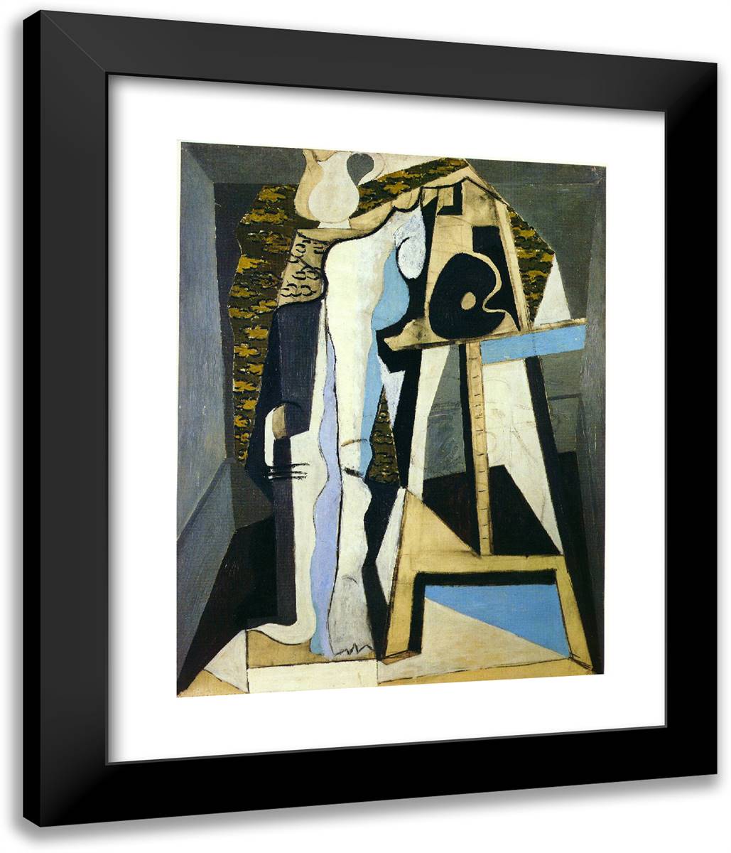 Interior with Easel 20x24 Black Modern Wood Framed Art Print Poster by Picasso, Pablo