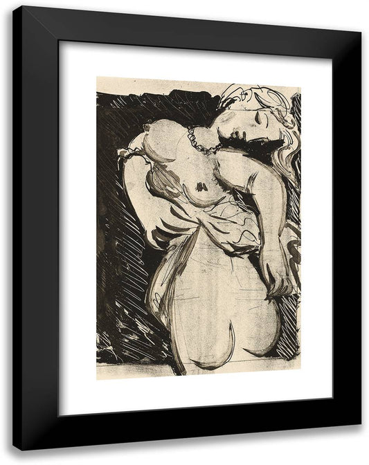 La Puce, from Histoire Naturelle 18x24 Black Modern Wood Framed Art Print Poster by Picasso, Pablo