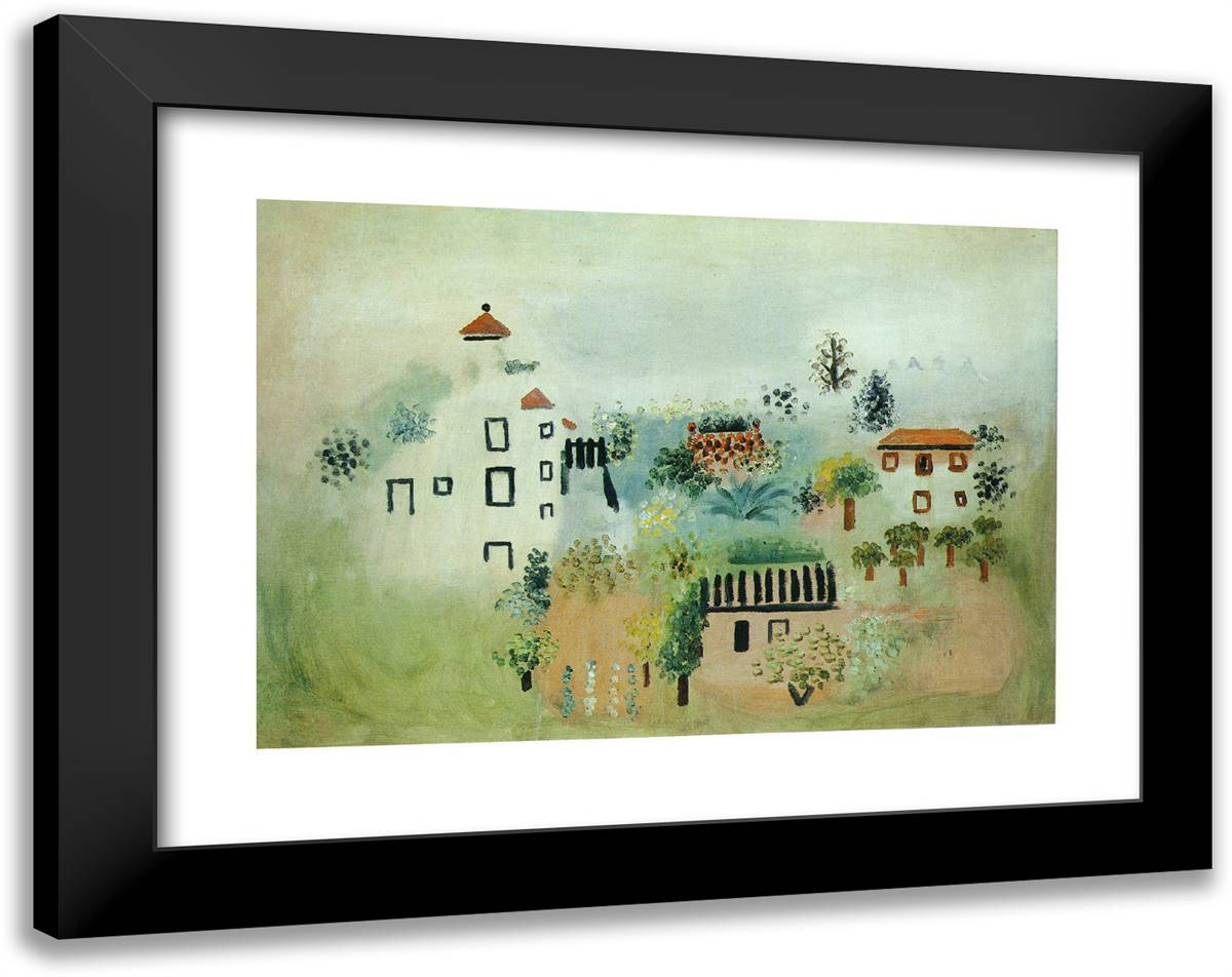 Landscape 24x19 Black Modern Wood Framed Art Print Poster by Picasso, Pablo