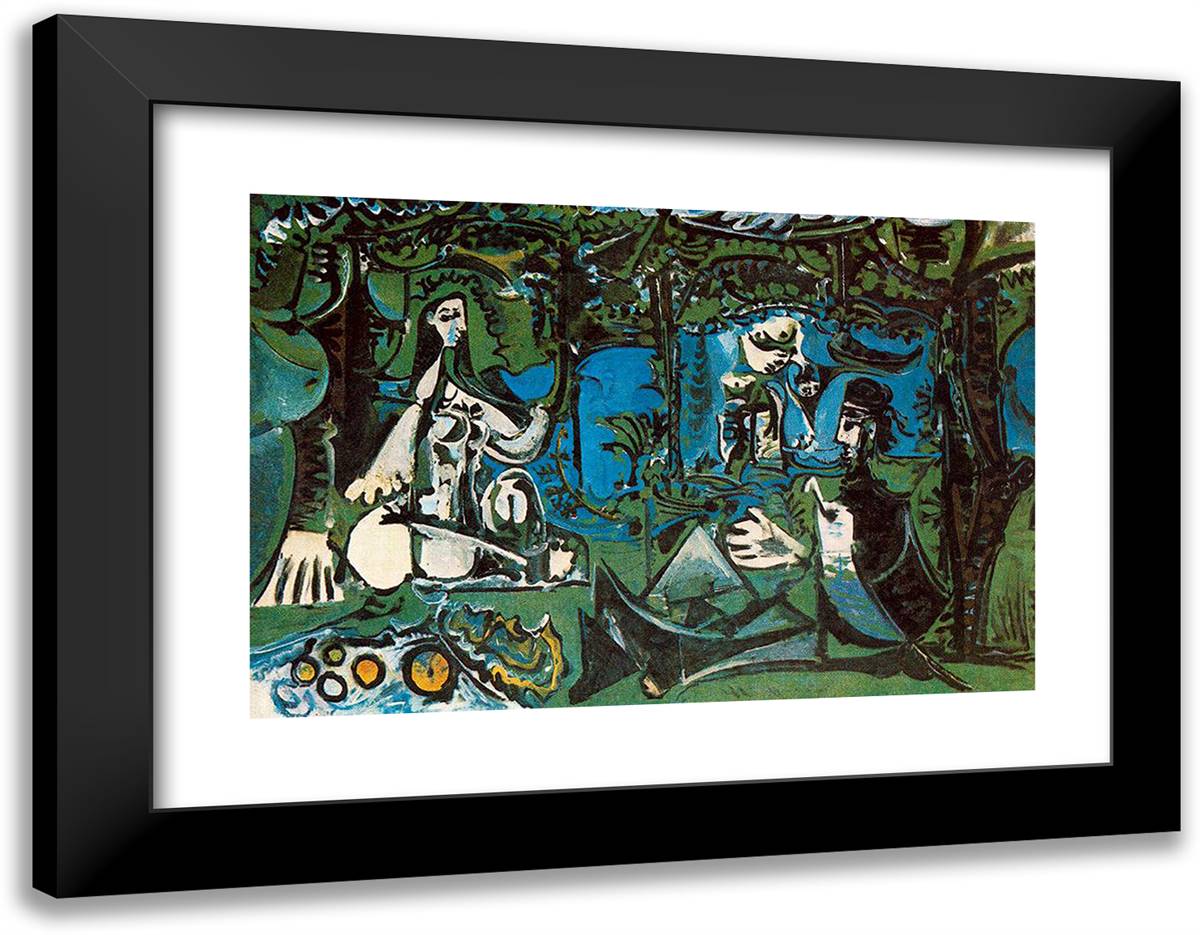 Luncheon on the Grass 24x19 Black Modern Wood Framed Art Print Poster by Picasso, Pablo