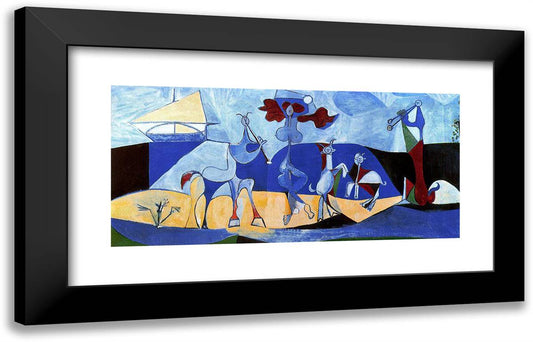 Lust for Life (Pastorale) 24x15 Black Modern Wood Framed Art Print Poster by Picasso, Pablo