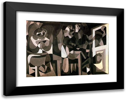 Milliners (Workshop of the Milliner) 24x19 Black Modern Wood Framed Art Print Poster by Picasso, Pablo