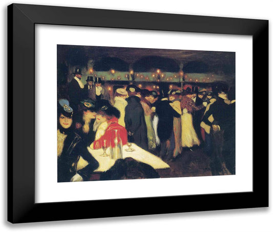 Moulin De La Galette 24x20 Black Modern Wood Framed Art Print Poster by Picasso, Pablo