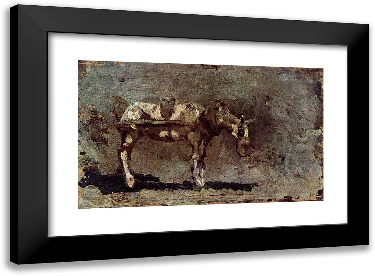 Mule 24x18 Black Modern Wood Framed Art Print Poster by Picasso, Pablo