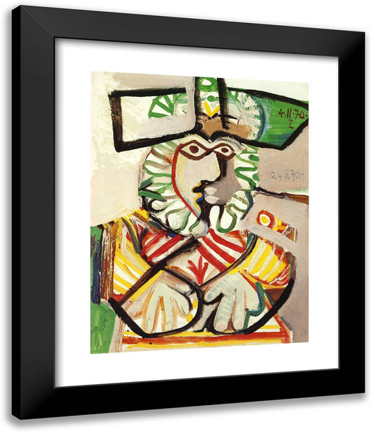 Musketeer 20x24 Black Modern Wood Framed Art Print Poster by Picasso, Pablo