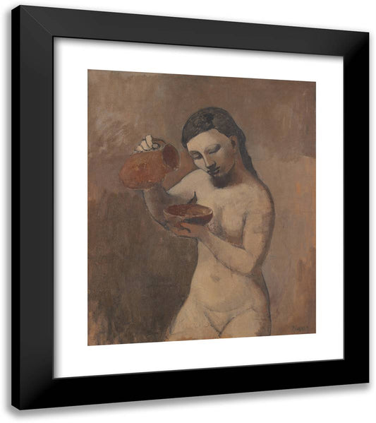 Nude with a Pitcher 20x23 Black Modern Wood Framed Art Print Poster by Picasso, Pablo