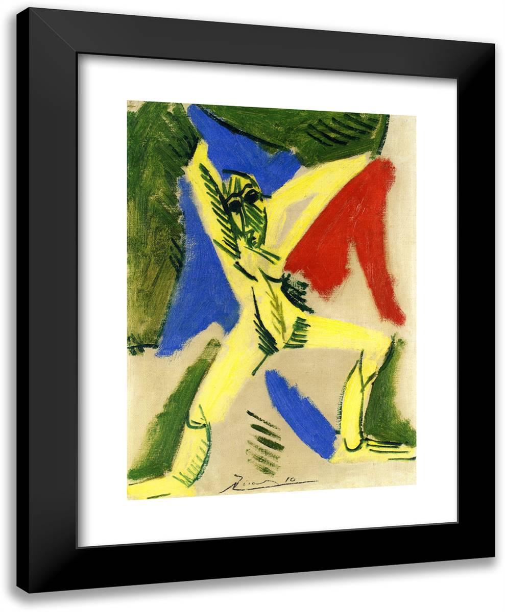 Nude with Drapery (Study for the Great Dancer) 19x24 Black Modern Wood Framed Art Print Poster by Picasso, Pablo