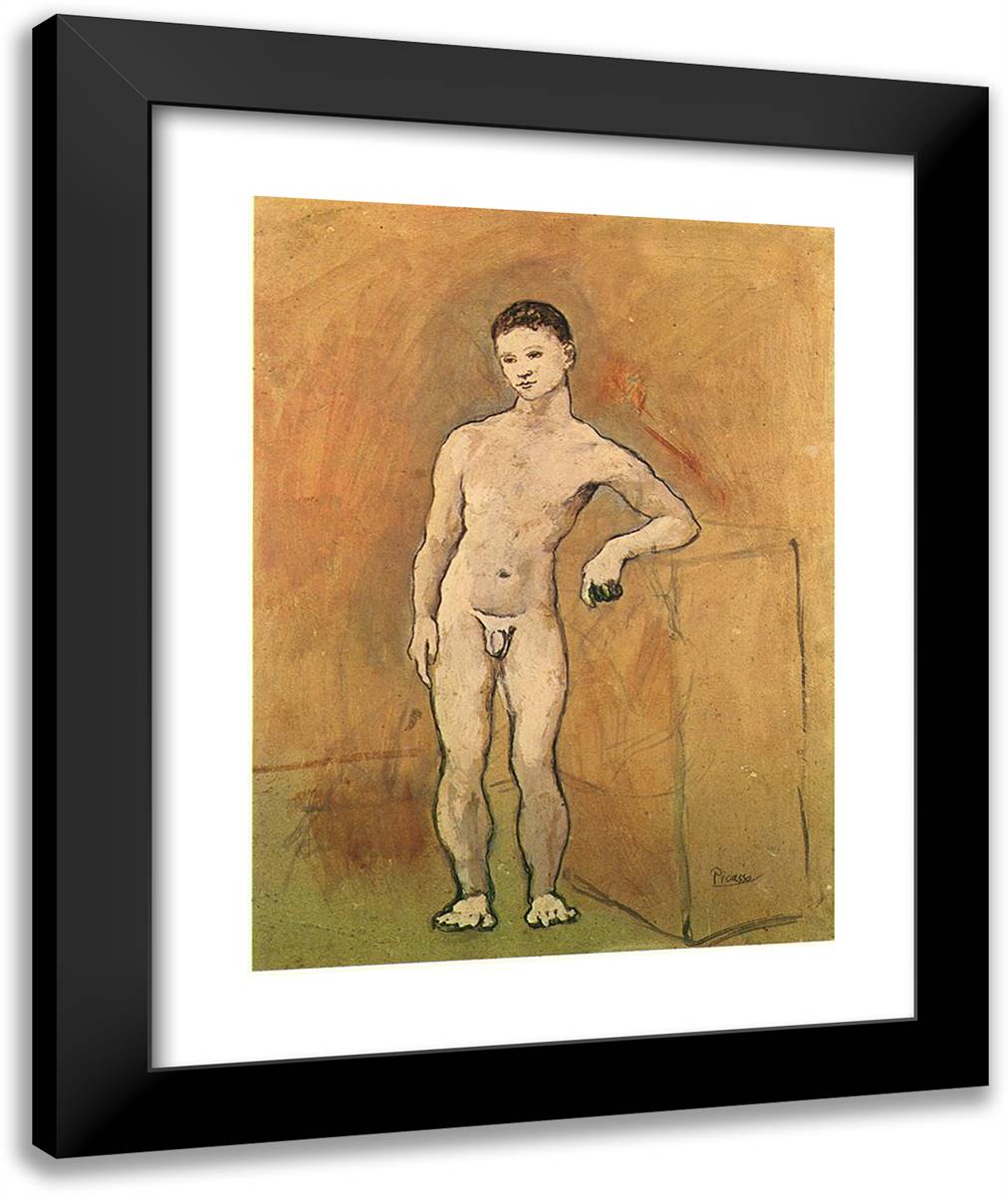 Nude Youth 20x24 Black Modern Wood Framed Art Print Poster by Picasso, Pablo