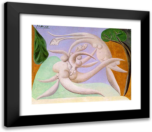 Nudes 23x20 Black Modern Wood Framed Art Print Poster by Picasso, Pablo