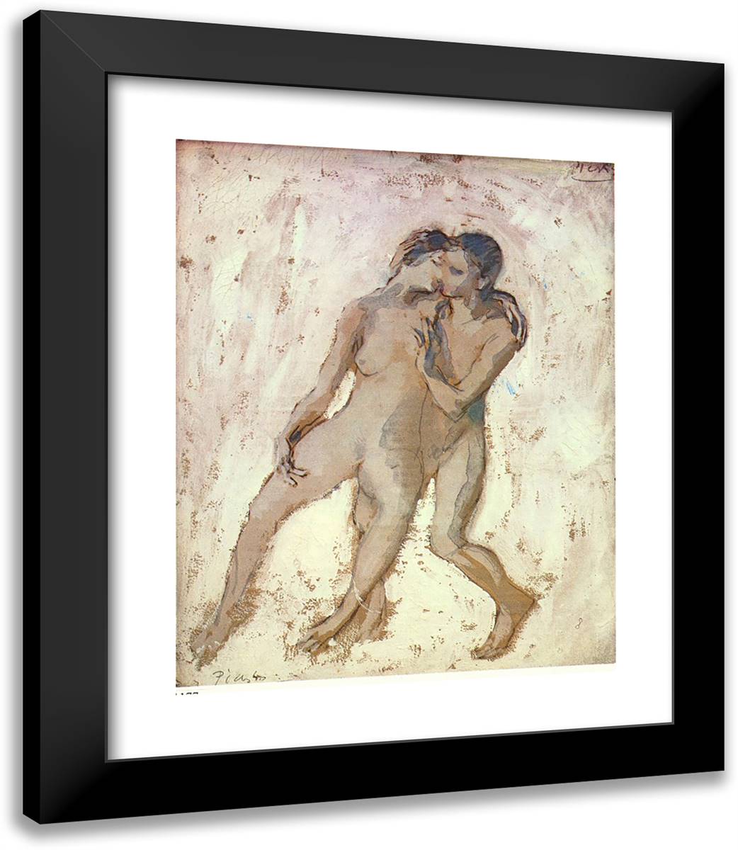 Nudes Interlaces 20x23 Black Modern Wood Framed Art Print Poster by Picasso, Pablo