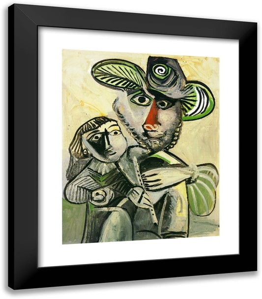 Paternity 20x23 Black Modern Wood Framed Art Print Poster by Picasso, Pablo