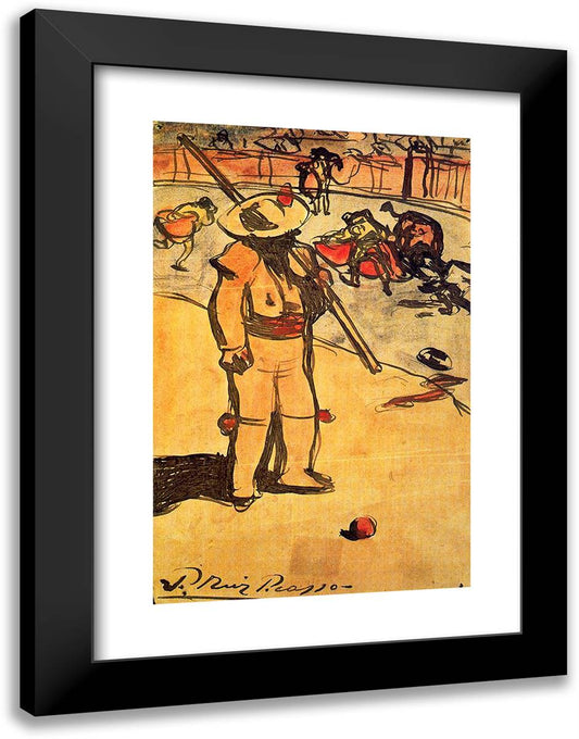 Picador 18x24 Black Modern Wood Framed Art Print Poster by Picasso, Pablo