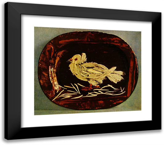 Pigeon 23x20 Black Modern Wood Framed Art Print Poster by Picasso, Pablo