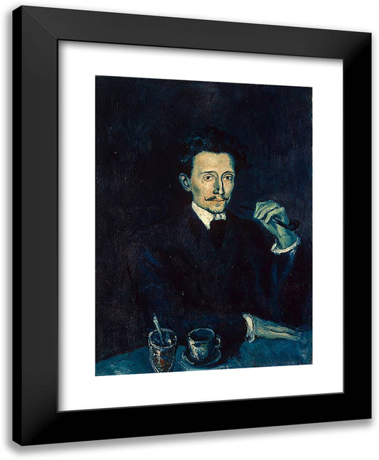 Portrait of a Tailor Soler 19x24 Black Modern Wood Framed Art Print Poster by Picasso, Pablo