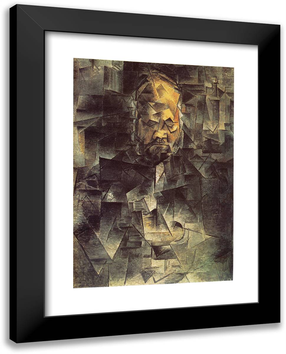 Portrait of Ambroise Vollard 19x24 Black Modern Wood Framed Art Print Poster by Picasso, Pablo