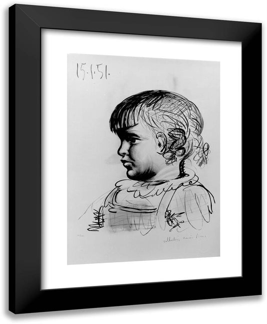 Portrait of Child 19x24 Black Modern Wood Framed Art Print Poster by Picasso, Pablo