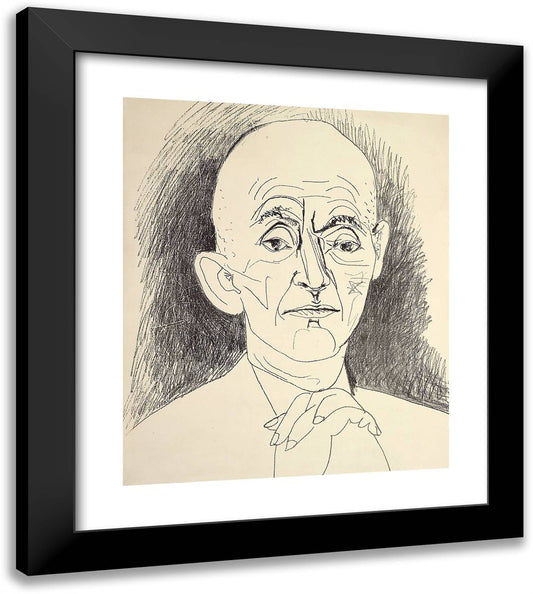 Portrait of D. H. Kahnweiler III 20x23 Black Modern Wood Framed Art Print Poster by Picasso, Pablo