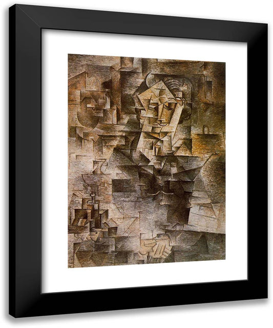 Portrait of Daniel-Henry Kahnweiler 19x24 Black Modern Wood Framed Art Print Poster by Picasso, Pablo