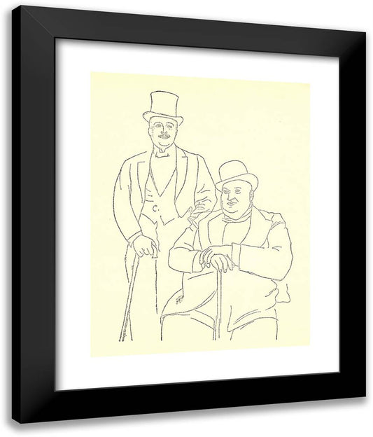 Portrait of Diaghilev and Seligsberg 20x24 Black Modern Wood Framed Art Print Poster by Picasso, Pablo