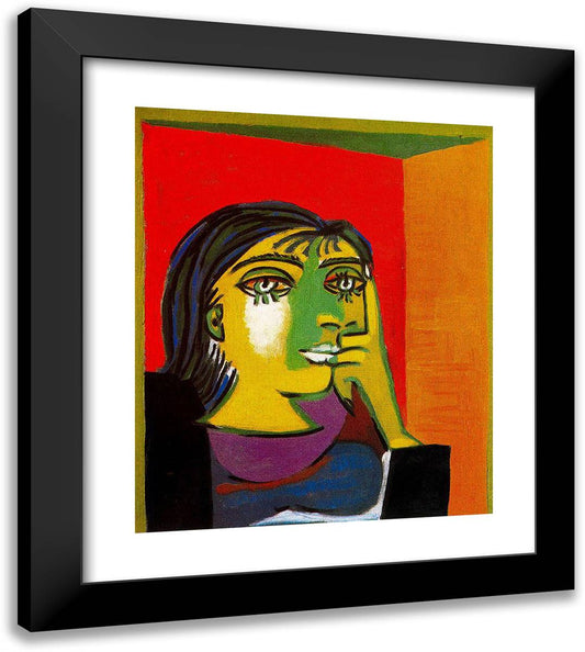 Portrait of Dora Maar 20x23 Black Modern Wood Framed Art Print Poster by Picasso, Pablo