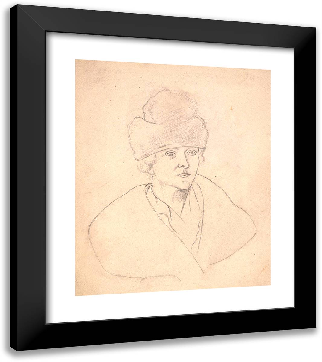 Portrait of Eugenia Errazuriz 20x23 Black Modern Wood Framed Art Print Poster by Picasso, Pablo