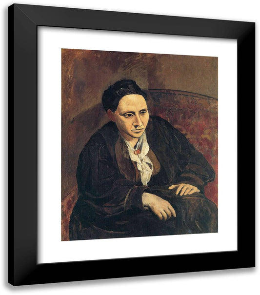 Portrait of Gertrude Stein 20x23 Black Modern Wood Framed Art Print Poster by Picasso, Pablo