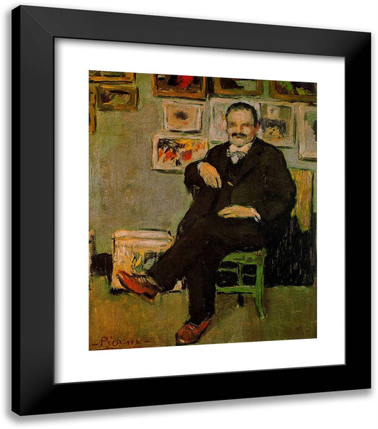 Portrait of Gustave Coquiot 20x23 Black Modern Wood Framed Art Print Poster by Picasso, Pablo