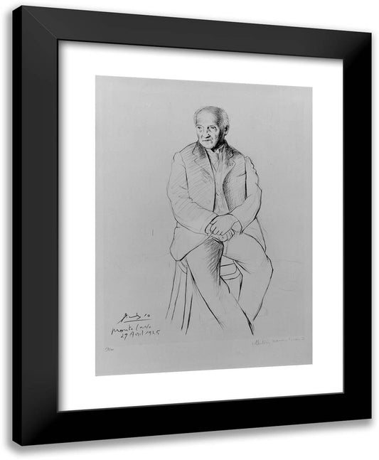 Portrait of La Scala Master of Ballet 19x24 Black Modern Wood Framed Art Print Poster by Picasso, Pablo