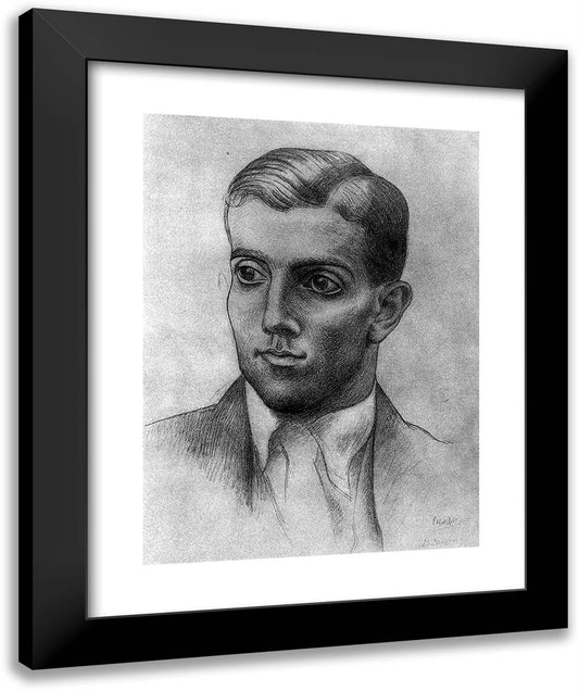 Portrait of Leonide Massine 20x24 Black Modern Wood Framed Art Print Poster by Picasso, Pablo