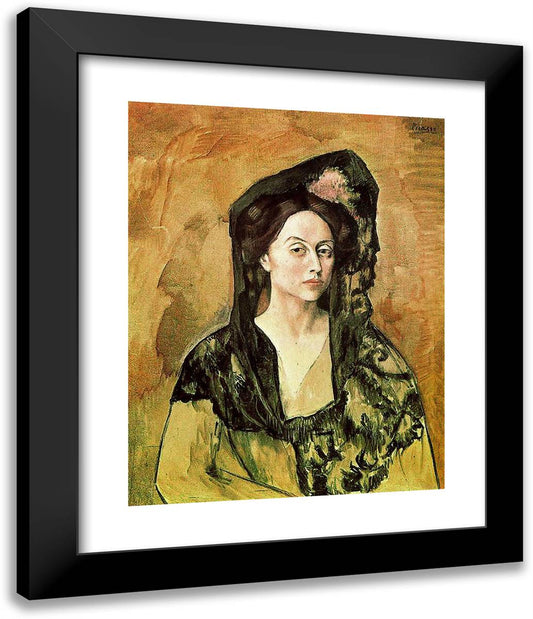 Portrait of Madame Canals 20x24 Black Modern Wood Framed Art Print Poster by Picasso, Pablo