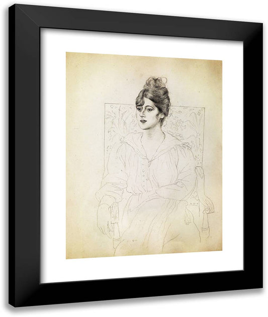 Portrait of Madame Patri 20x24 Black Modern Wood Framed Art Print Poster by Picasso, Pablo