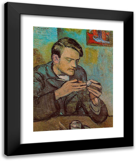 Portrait of Mateu Fernandez De Soto 20x24 Black Modern Wood Framed Art Print Poster by Picasso, Pablo