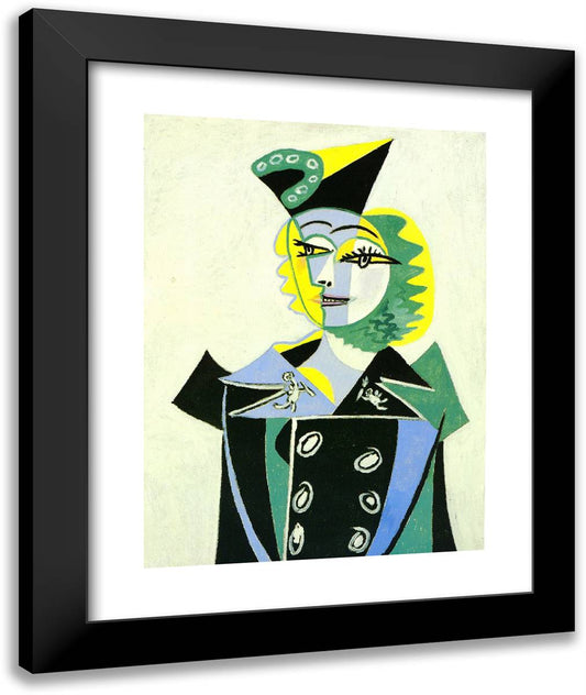 Portrait of Nusch Eluard II 20x24 Black Modern Wood Framed Art Print Poster by Picasso, Pablo