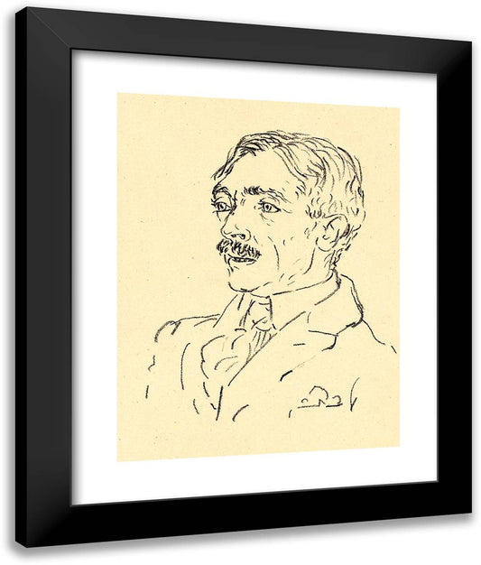 Portrait of Paul Valery, from La Jeune Parque 20x24 Black Modern Wood Framed Art Print Poster by Picasso, Pablo