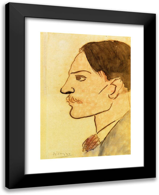 Portrait of the Artist 19x24 Black Modern Wood Framed Art Print Poster by Picasso, Pablo