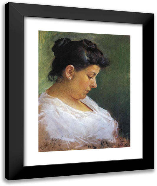 Portrait of the Artist's Mother 20x24 Black Modern Wood Framed Art Print Poster by Picasso, Pablo