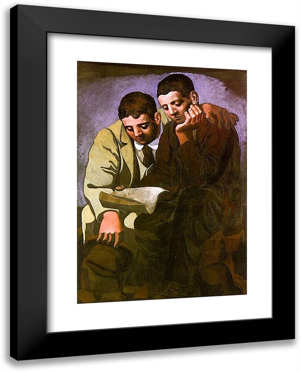 Reading the Letter 19x24 Black Modern Wood Framed Art Print Poster by Picasso, Pablo