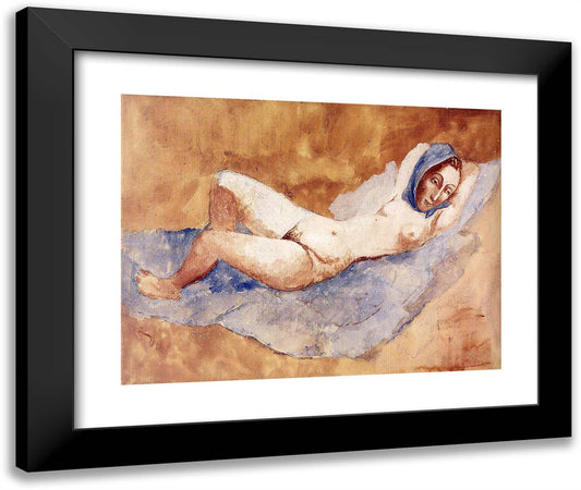 Reclining Nude (Fernande) 24x20 Black Modern Wood Framed Art Print Poster by Picasso, Pablo