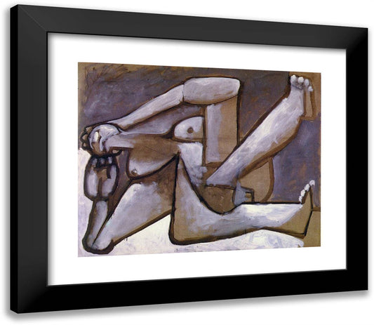 Reclining Woman II 23x20 Black Modern Wood Framed Art Print Poster by Picasso, Pablo