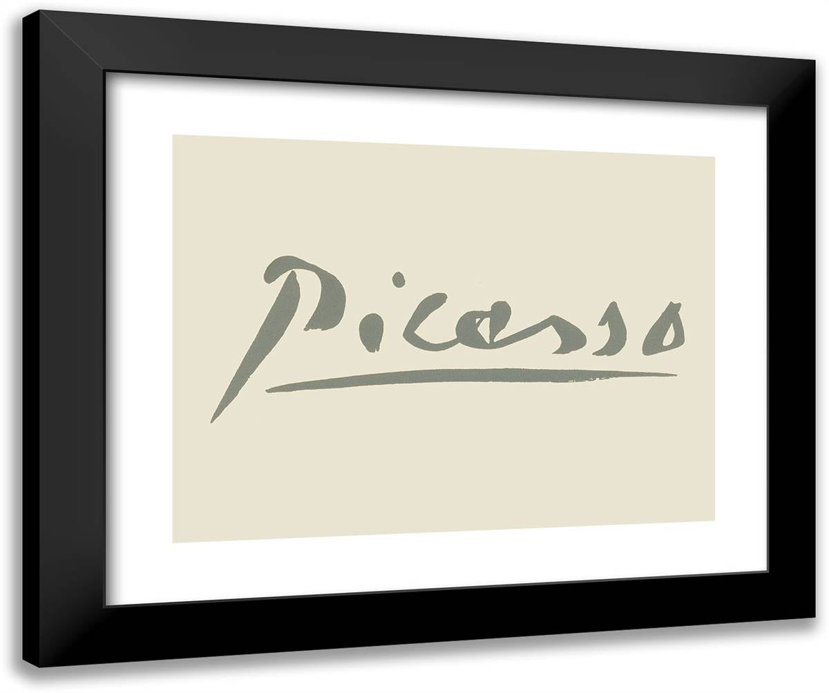 Signature 24x20 Black Modern Wood Framed Art Print Poster by Picasso, Pablo