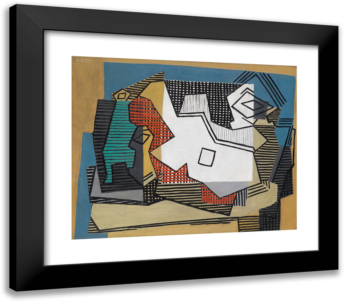 Still Life 23x20 Black Modern Wood Framed Art Print Poster by Picasso, Pablo