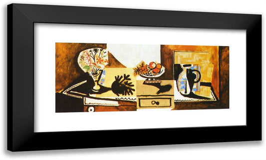 Still Life on the Dresser 24x15 Black Modern Wood Framed Art Print Poster by Picasso, Pablo