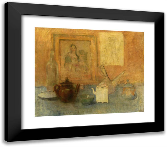 Still Life with Table 23x20 Black Modern Wood Framed Art Print Poster by Picasso, Pablo