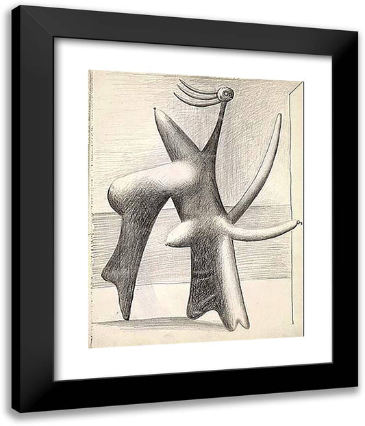 Study of Cannes 20x24 Black Modern Wood Framed Art Print Poster by Picasso, Pablo