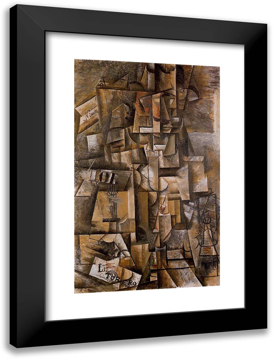 The Aficionado (The Torero) 18x24 Black Modern Wood Framed Art Print Poster by Picasso, Pablo