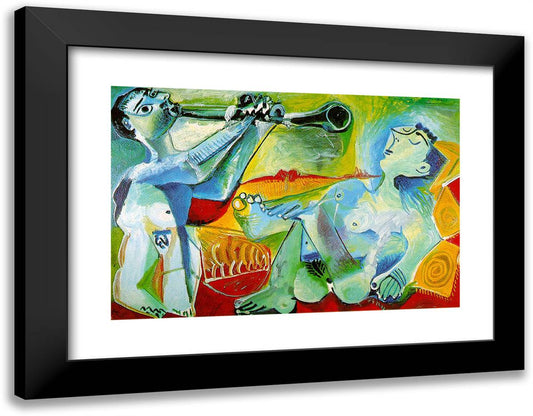 The Aubade 24x19 Black Modern Wood Framed Art Print Poster by Picasso, Pablo