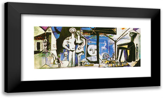 The Beach in Garoupe 24x14 Black Modern Wood Framed Art Print Poster by Picasso, Pablo